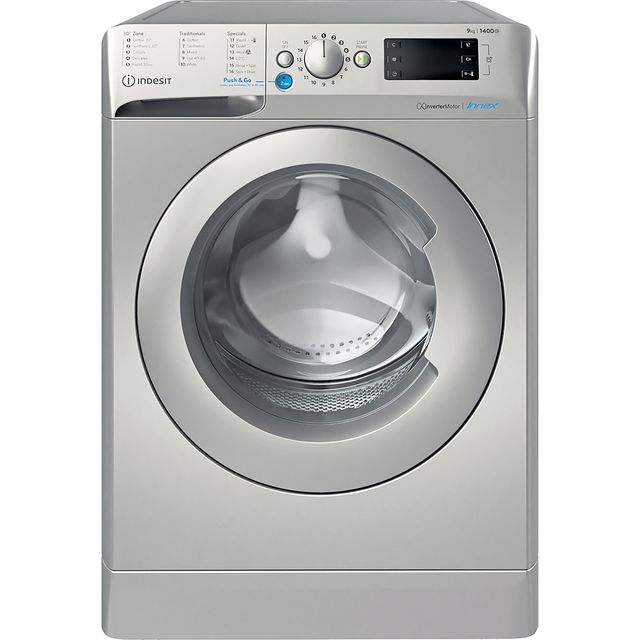 Indesit BWE91496XSUKN 9Kg Washing Machine - Silver - BWE91496XSUKN_SI - 1